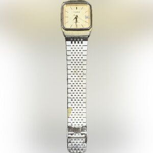 Vintage Cardinal Quartz Watch - Gold & Stainless Steel with Date Feature